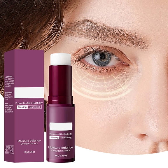 Cooling Eye Stick for Dark Circles & Puffiness, Depuffing Eye Cream Stick with Caffeine & Hyaluronic Acid, Portable for Under Eye Bags & Fine Lines