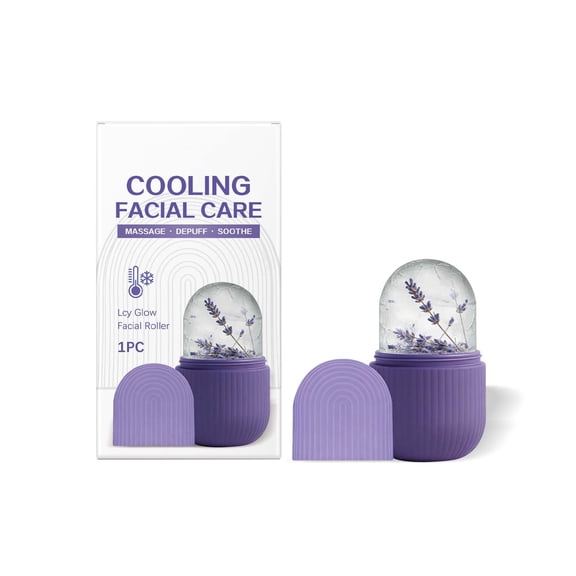 Cooling Facial Roller Infused with Lavender, Icy Glow Facial Care Tool Helps Provide Cooling Massage, Depuff and Soothe the Skin, Ideal for Daily Facial Skincare