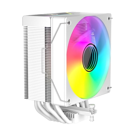 Cooling Fan 6 Copper Pipes Intelligent Temp Display Addressable ARGB Lighting Quiet Fan for Various CPU Radiator