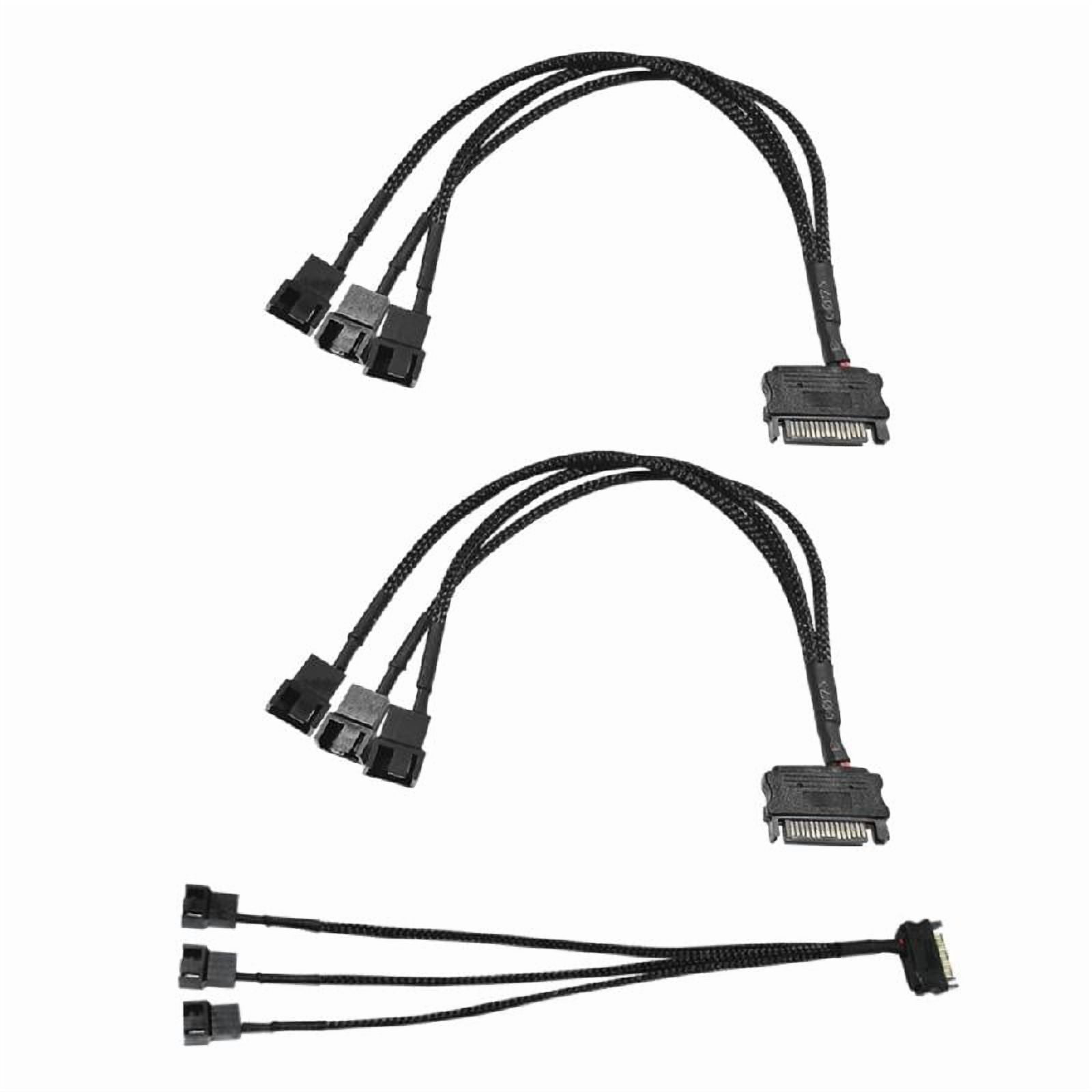 Cooling Fan Adapter Cable Fan Power Adapter 15Pin to 4Pin 12V PC Case ...