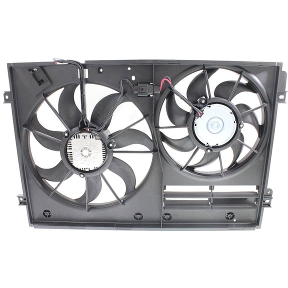 Cooling Fan Assembly Compatible with VOLKSWAGEN JETTA 2011-2017 Dual 2.0L Engine Gas Sedan