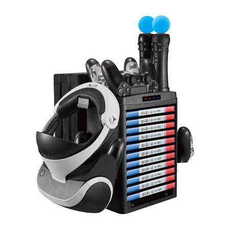 Cooling Fan Charging Dock Vertical Stand for PS4 PS Move Controller