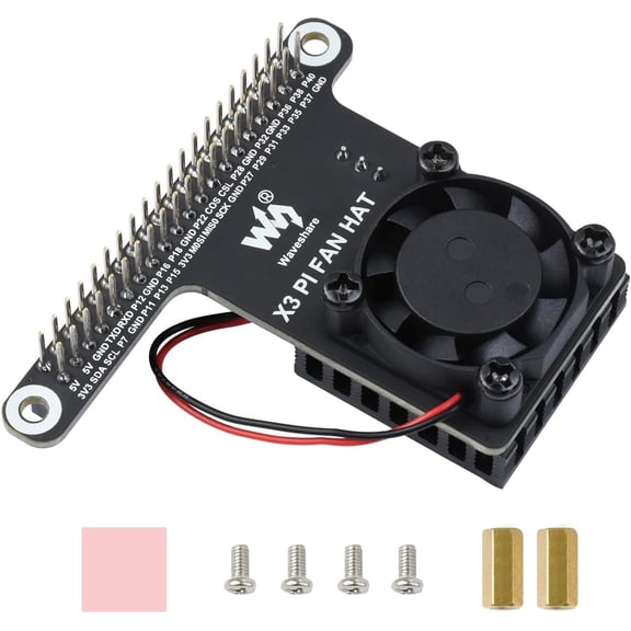 Cooling Fan Expansion Board for RDK X3 Development Board, with 40PIN GPIO Adapter Header