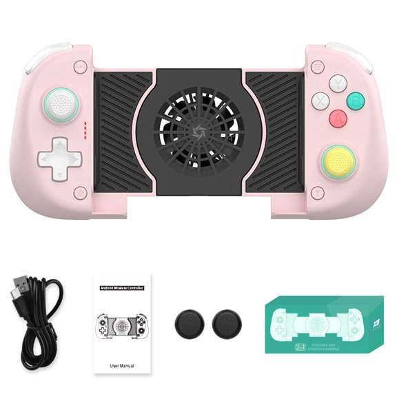 Cooling Fan Game Controller with 5.2 Wireless Connection, Stretch Grip, Joystick Controls and Home Play Comfort