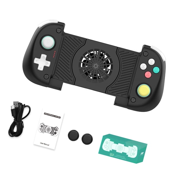 Cooling Fan Game Controller with 5.2 Wireless Connection, Stretch Grip, Joystick Controls and Home Play Comfort