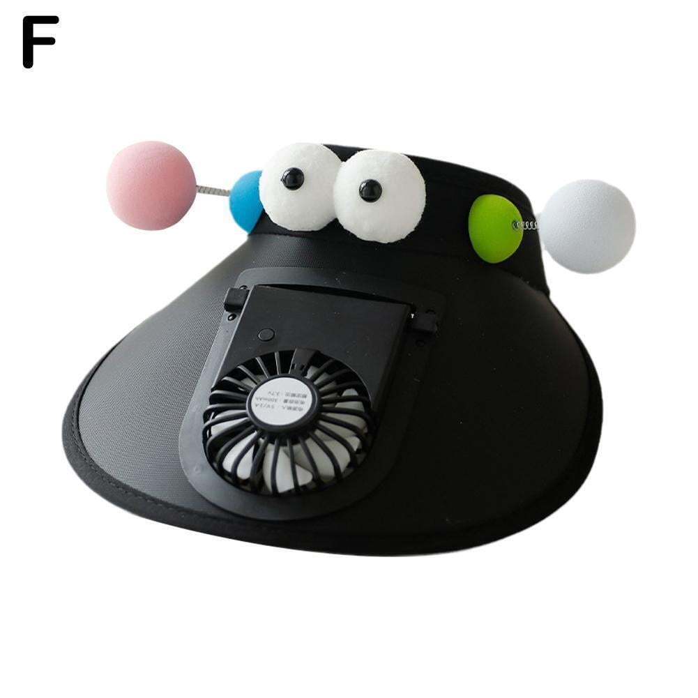 Cooling Fan Hat, Sun Visor Fan Hat, Large Area UVProtection Hat with 3