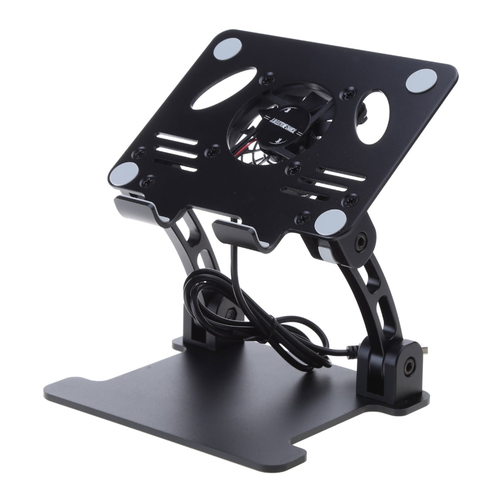 Cooling Fan Laptop Holder Bracket Aluminum Alloy Notebook Pad Stand Heat Dissipation with USB Port Rack