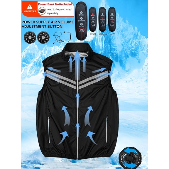 Cooling Fan Vest Air Conditioned Vest for Welder Iron Worker Mailman Motorcycle