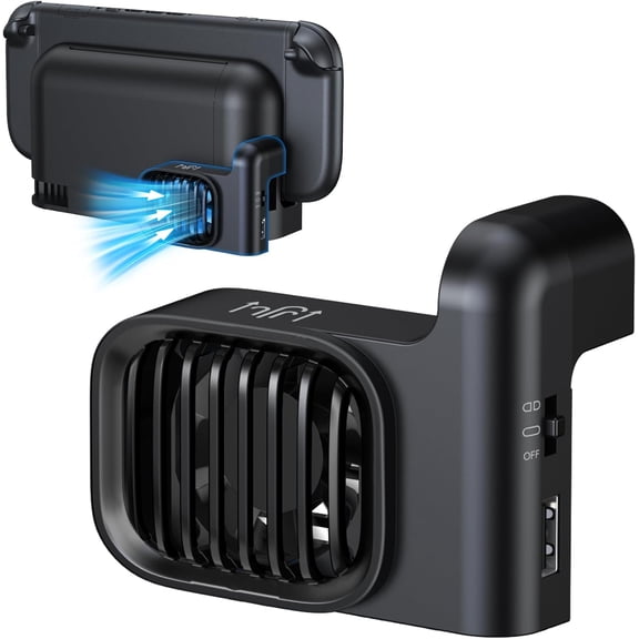 Cooling Fan for Nintendo Switch 2 Dock, 2 Adjustable Speeds, 1 USB Ports, Cool Down Accessories for Switch 2, Extend Concole Dock Life - Black