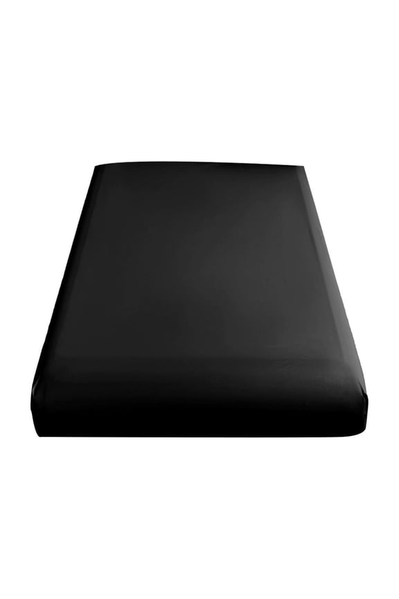 Cooling Fitted Sheet, Soft Single Size Bed Sheets, All Around Elastic, Wrinkle Free, Fade Stain Resistant 39*79 In Black