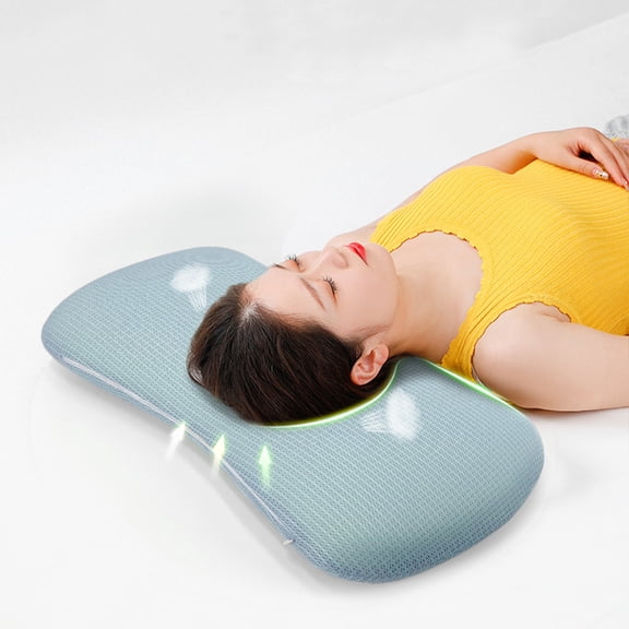 Cooling Foam Ice Feeling Bed Pillow 60x38x8 Cm Soft Breathable Cover High Resilience Recycled Fiber Fill Hypoallergenic Support For Back Side Stomach Sleep Durable Washable Home Hotel Use
