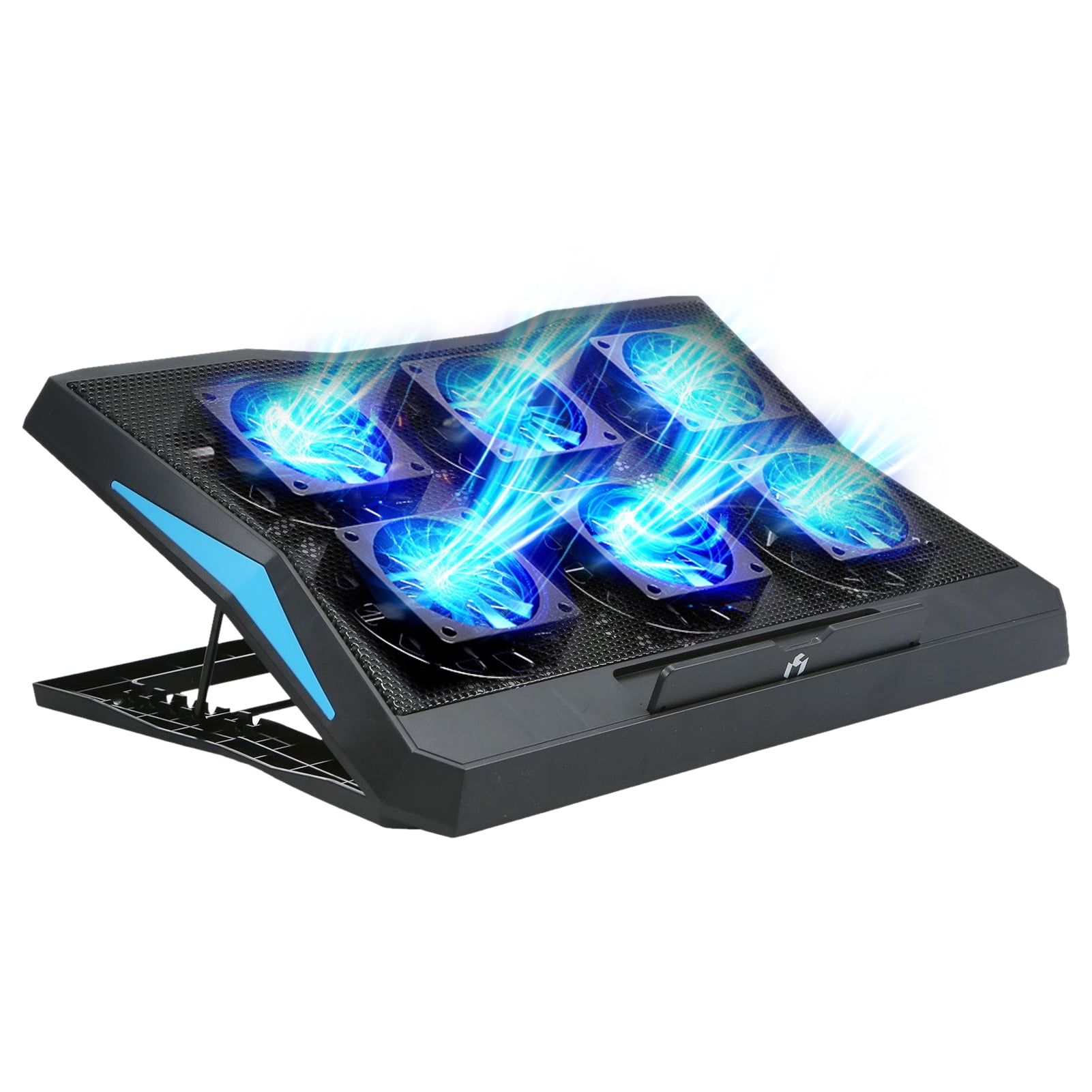 Cooling Foldable Laptop Cooler 6-fan Laptop Cooling Stand Low Noise With 6-level Adjustable Height Dual USB Ports Wide Compatibility
