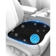 thumbnail image 1 of Cooling Gel Car Seat Cushion for Long Driving, Breathable Ventilated Auto Pad Keep You Cool for Hot Weather Rides, Soft Relief Comfort Cover, Non-Slip Bottom Universal Fit for Most Vehicles (Black), 1 of 7