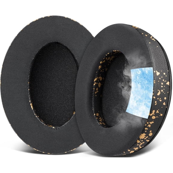 Cooling Gel Earpads for HyperX Cloud 2/3/1/Alpha/Flight/Stinger/Stinger2/Core/Pro, CloudX Stinger/Flight Series Headset - Black Gold