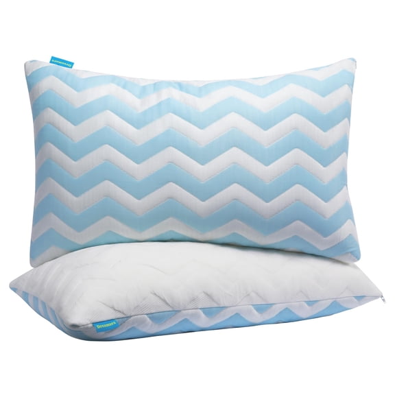 Cooling Gel Memory Foam Pillows Queen Size Set of 2 Adjustable Loft Shredded Memory Foam for Side, Back & Stomach Sleepers, Breathable and Supportive, Perfect for Hot Sleepers