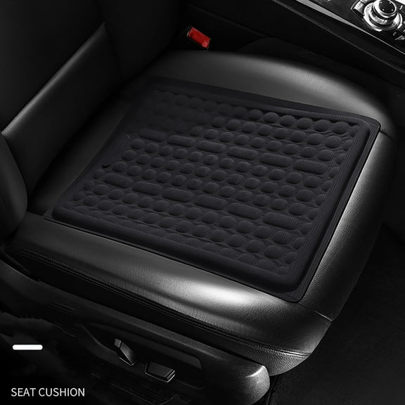 Cooling Gel Seat Cushion - 3D Honeycomb Design, Breathable Office Chair Car Recliner Cushion - Ideal for Long Sitting (Black, 13.8x15.7in)