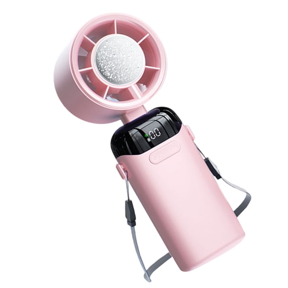 Cooling Handheld Neck Fan, Ice Compress Fast Speed Portable Cooler Fan, USB Rechargeable Hanging Neck Personal Fan, Adjustable Angle Dual Use Hand & Neck Fan, Pocket Cooling Fan, Mini Cooler Fan