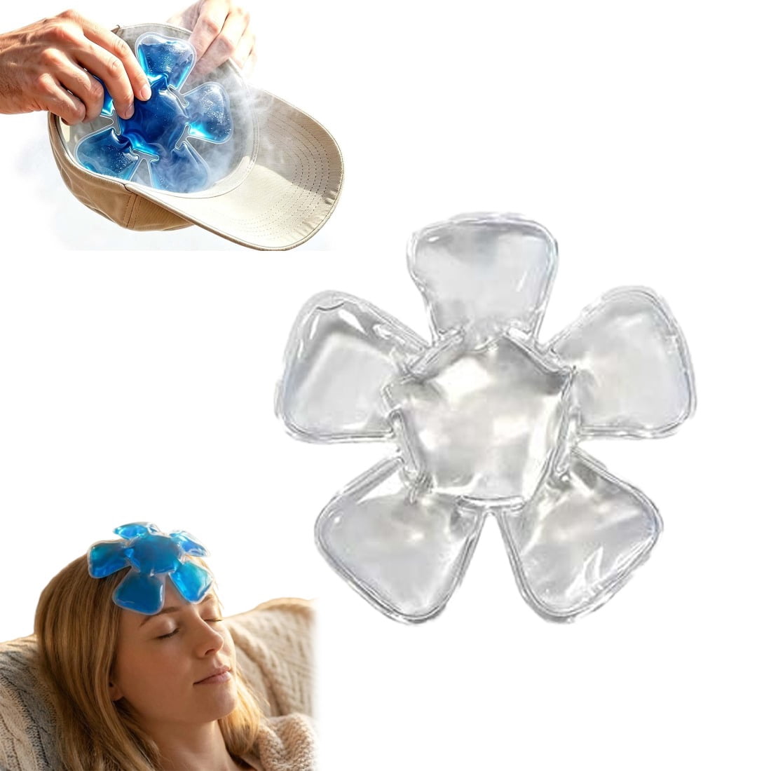 Cooling Hat Ice Pack Insert, Reusable Flexible Gel Packs