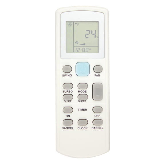 Cooling and Heating Mode Remote for APGS02 Air Conditioners with LCD Display, English-Labeled Controls, and Dedicated Timer, Fan, Swing, and Sleep Key