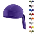 thumbnail image 1 of Cooling Helmet Liner, Sweat Wicking Dew Rag, Breathable Helmet Do Rags, Doo Rag for Men and Women Purple One Size, 1 of 3