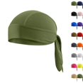 thumbnail image 1 of Cooling Helmet Liners - Do Rag Skull Caps for Men - Cooling Head Wraps, Hard Hat Liner - Motorcycle Pirate Bandana Army Green One Size, 1 of 3
