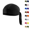 thumbnail image 1 of Cooling Helmet Liners - Do Rag Skull Caps for Men - Cooling Head Wraps, Hard Hat Liner - Motorcycle Pirate Bandana Black One Size, 1 of 3