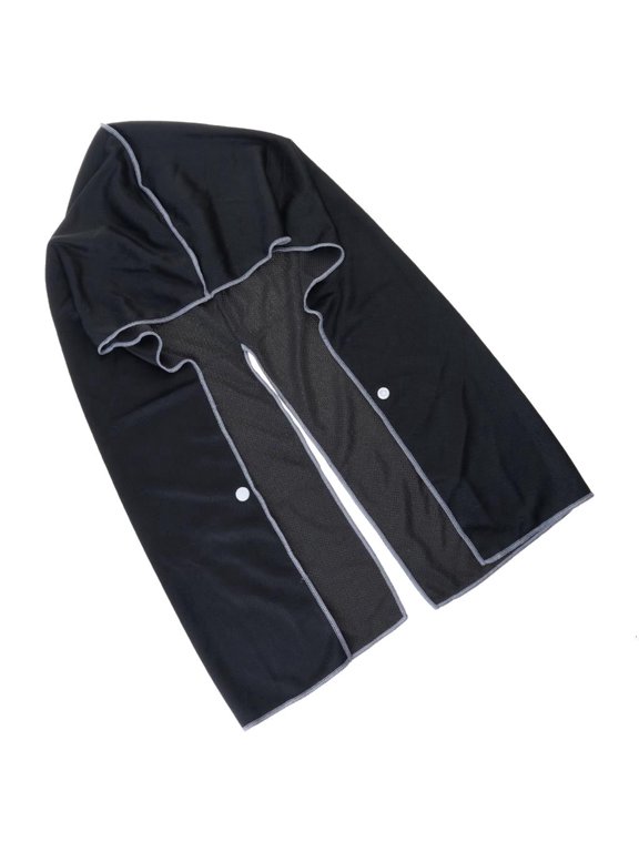 Cooling Hoodie Towel Absorbent Quick-Drying Sport Head Wrap for Neck Face UPF 50 Sun Protection 01 02 03-black