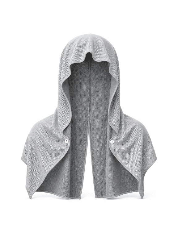Cooling Hoodie Towel, Instant Cooling Microfiber Neck & Face Wrap, UPF 50 Sun Protection Hooded Ice Towel for Sports, Yoga, Running, Camping, Cycling & Outdoor Heat Relief