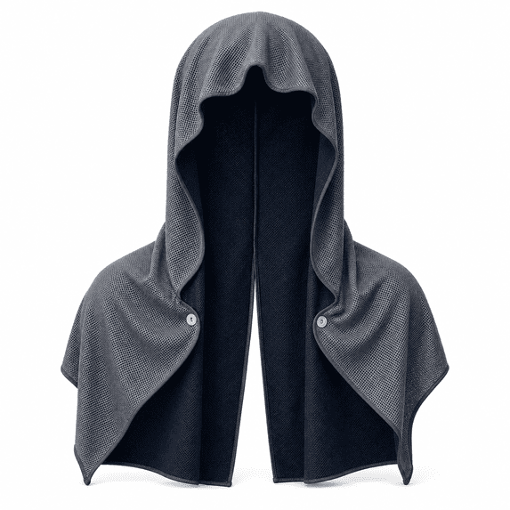 Cooling Hoodie Towel, Instant Cooling Microfiber Neck & Face Wrap, UPF 50 Sun Protection Hooded Ice Towel for Sports, Yoga, Running, Camping, Cycling & Outdoor Heat Relief
