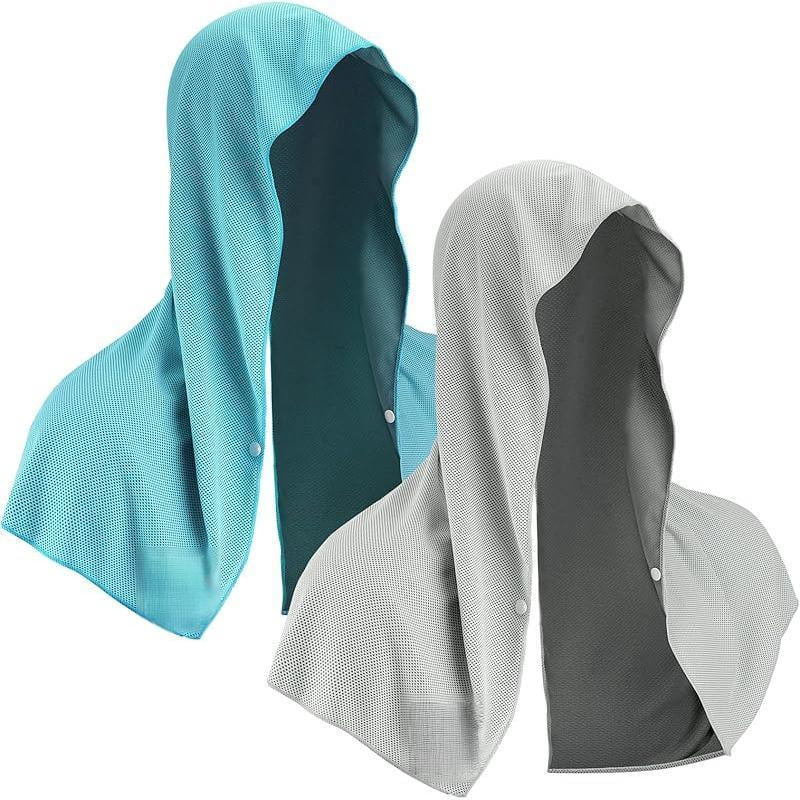 Cooling Hoodie Towel For Men & Women - Microfiber Chill Towel For Neck & Face, Sports & Outdoor