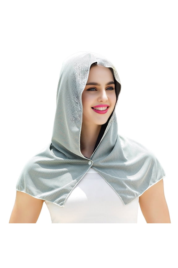 Cooling Hoodie Towel Neck Face Sun Protection Ice Towel Summer Hot Weather Breathable Sports Gym Workout Head Wrap Shawl