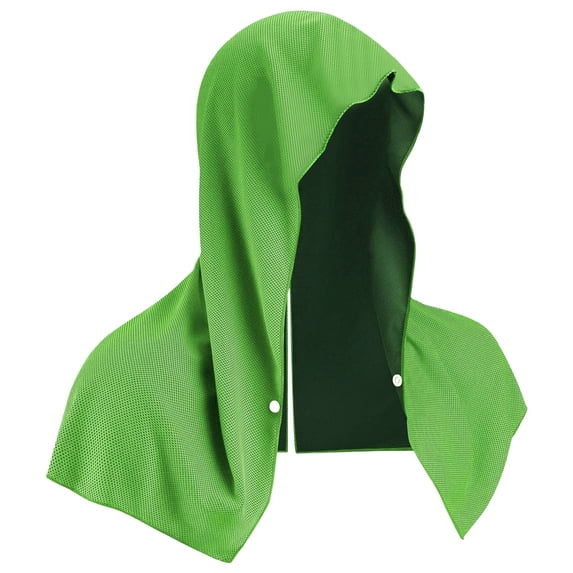 Cooling Hoodie Towel with UPF 50 Sun Protection, Instant Ice Towel for Neck and Head, Breathable Microfiber Sports Towel for Camping, Running, and Cycling