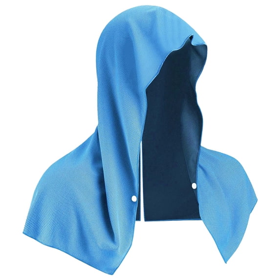 Cooling Hoodie Towels, Instant Cooling Towels for Hot Weather, Ice Towels for Neck and Face, Soft Breathable Towel with Button, Sweat-Absorbing Head Towel for Sport, Work Out, Gym, Camping