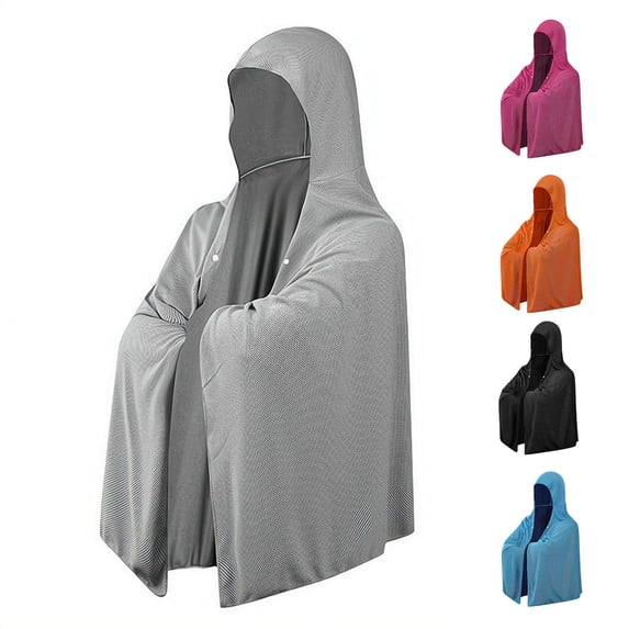 Cooling Hoodie Towels, Instant Cooling Towels for Neck and Face, Ice Towel for Hot Weather, Head Towel for Sports, Camping, Cycling & More Activities, 140x60cm