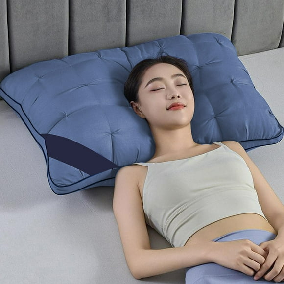 Cooling Hotel Quality Pillow for Back and Side Sleepers, Washable Twisted Down Alternative with Corner Propped Design, White Bedding Size