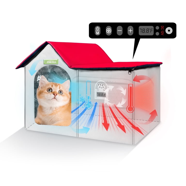 Cooling House for Cat, Air-Conditioned Room for Pet, Outdoor Cooling House for Cat, Air-Conditioned Room for Pet, Outdoor