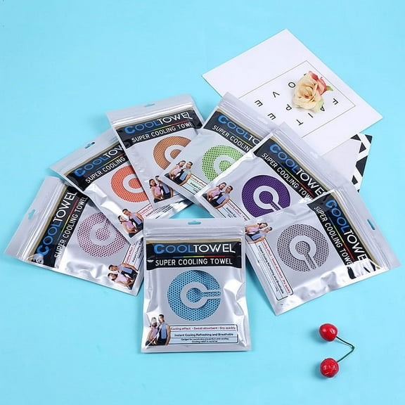 Cooling Ice Towel Random Color for Sports Workout Fitness Gym Yoga Soft Breathable Towels