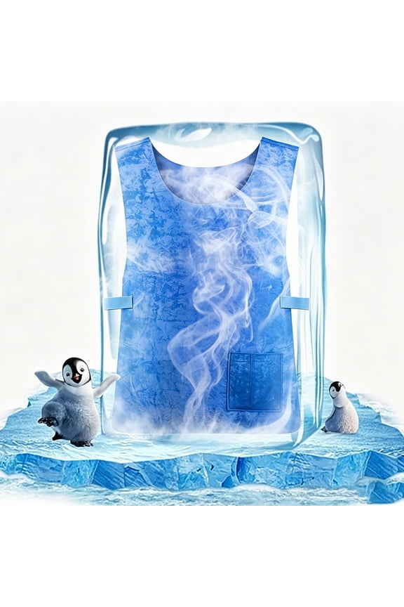 Cooling Ice Vest for Hot Weather, Reusable Evaporative Cool Vest No Ice Electricity Needed, Adjustable Outdoor Cooling Vest for Running Cycling Fishing