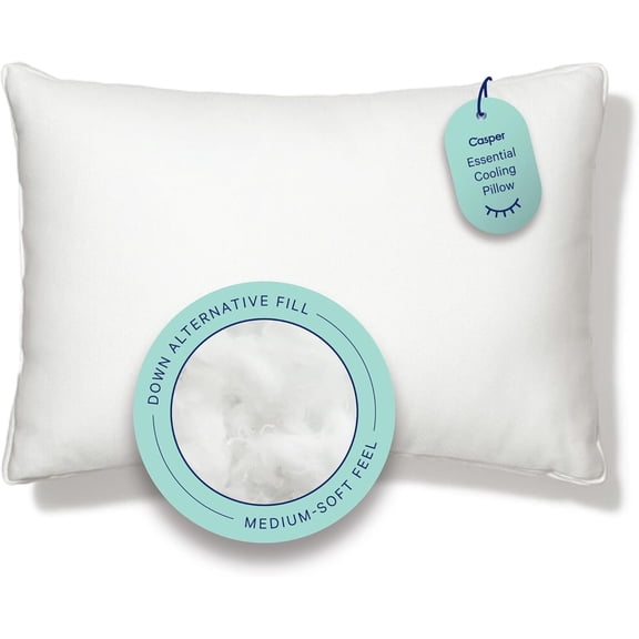 Cooling King Size Pillow with Cotton Cover Medium Soft Down Alternative Fill