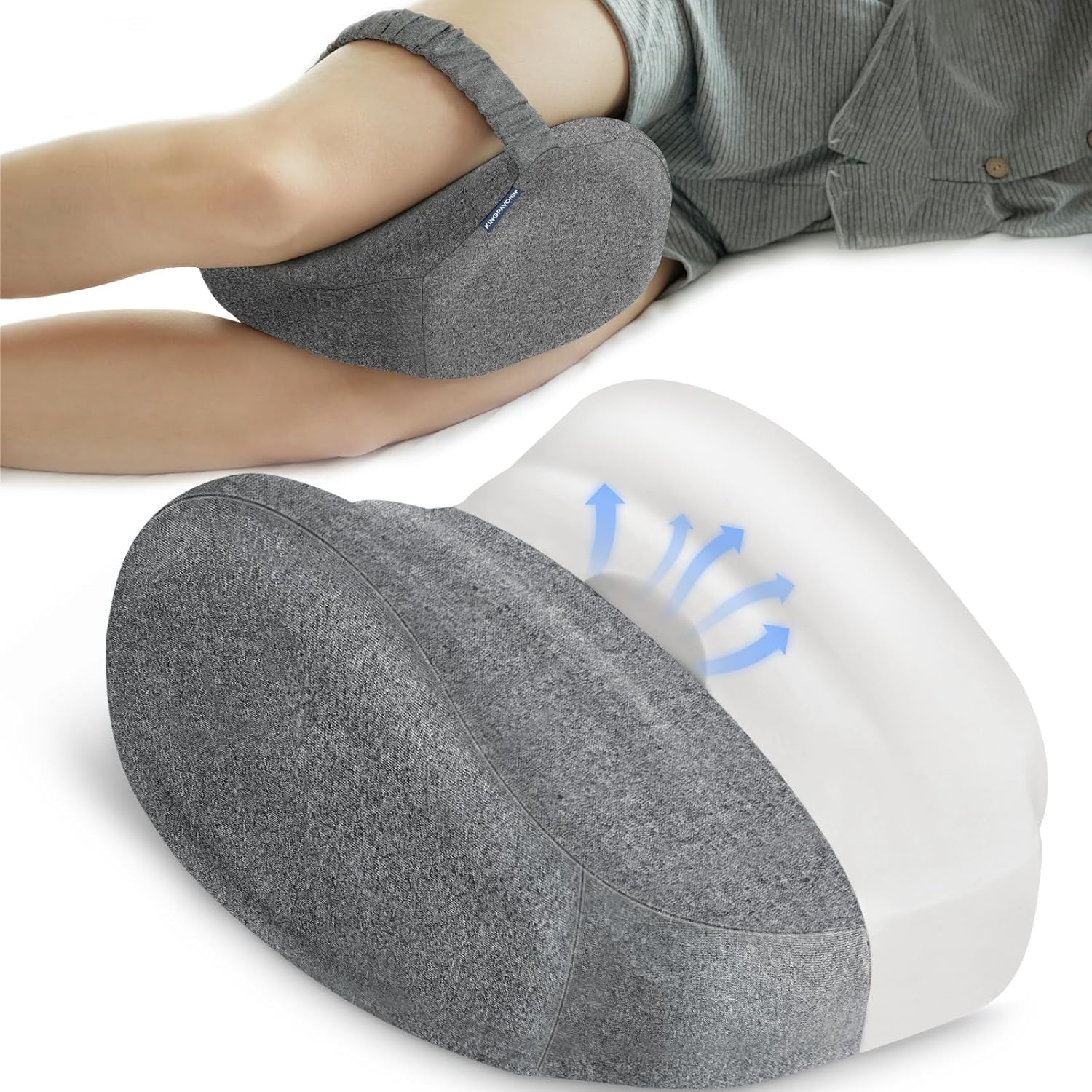 Cooling Knee Pillow for Side Sleepers Hip Pain, Memory Foam Leg Pillow ...