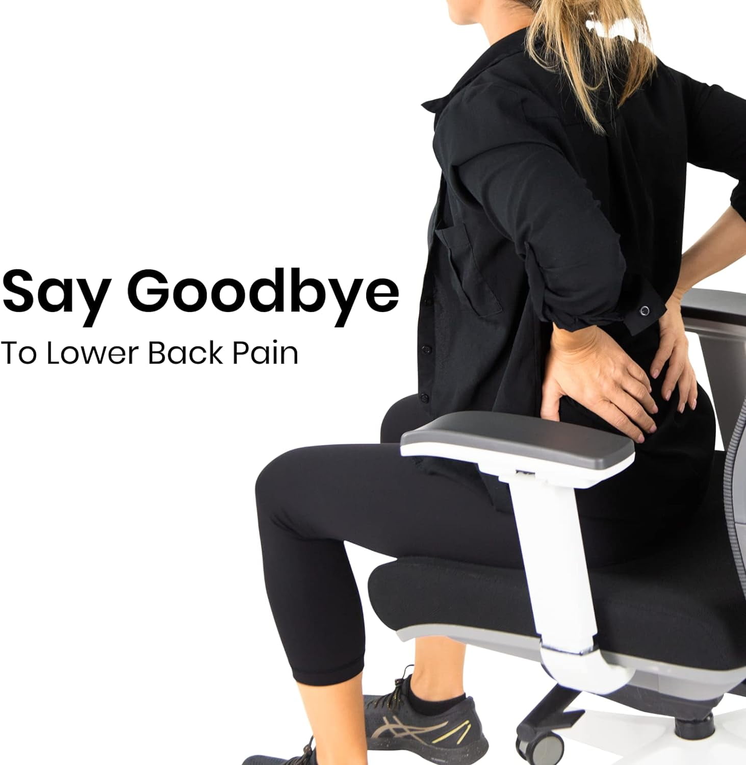 Cooling Lumbar Support Pillow for Chair & Car Back Pressure Relief