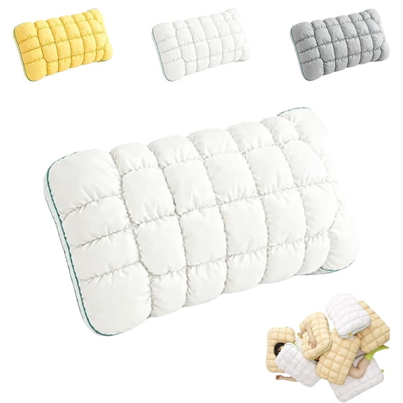 Cooling Marshmallow Puff Pillow, for Side Back Sleepers Breathable Skin Friendly Washable