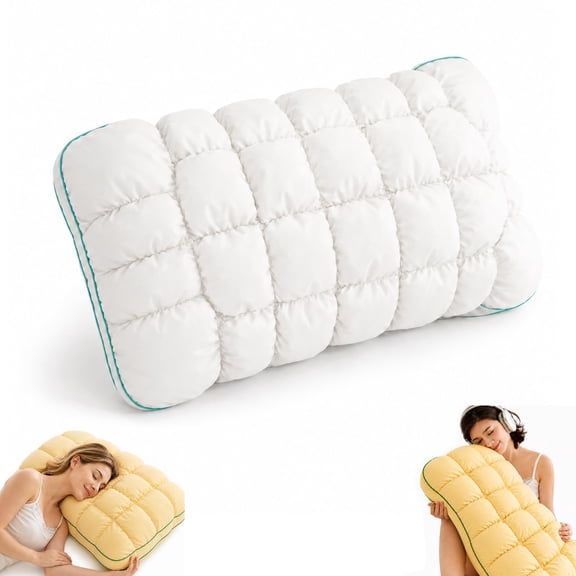 Cooling Marshmallow-Soft Pillow for Adults, Quilted Cool-Touch Bed Pillow, Soft Cloud-Like Fluffy Pillow for Sleeping, Bedroom, Side and Back Sleepers