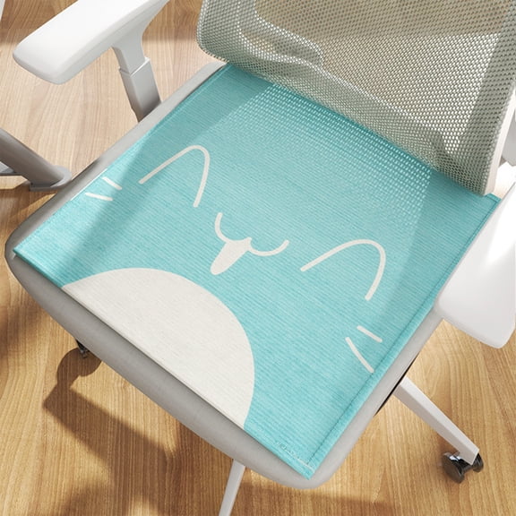 Cooling Mat Summer 15.75x15.75 in Ice Silk Cooling Mat Cushions Office Ice Silk Chair Washable Ice Cool Seat Cushions Suitable For Various Situation Fart Cushions Stool Cushions