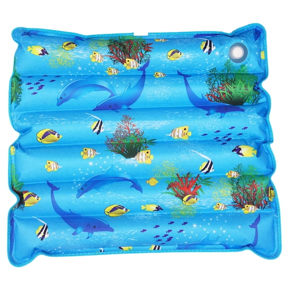 Cooling Mat with Ice Pillow - Reusable Water Filling Seat Cushion for Office, Car & Travel | Summer Cool Pad for Adults & Kids (Waterproof, Foldable)