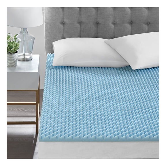 Cooling Mattress Topper 1.5 Inch Gel Memory Foam, Reversible Hypoallergenic Bed Topper, All Season Breathable Mattress Pad for Pressure Relief
