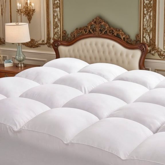 Cooling Mattress Topper, Extra Thick, Soft Support, Washable, Fits 8-21 Inch Mattresses, Comfort Layer