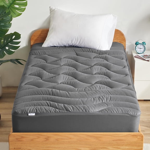 Cooling Mattress Topper Twin XL for Single Bed, Premium Zoned Quilted Mattress P