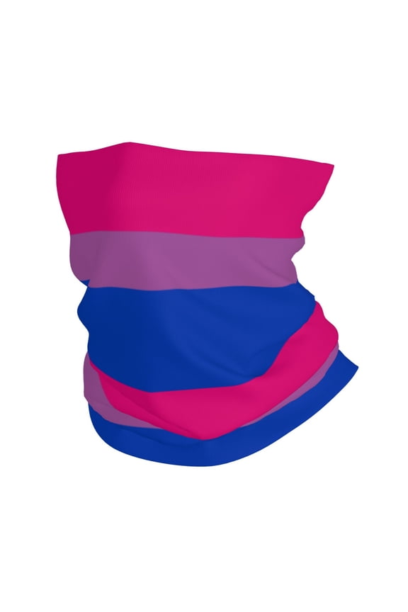 Cooling Neck Gaiter Face Cover Scarf Bisexual Pride Flag Protection Mask Windproof Hiking Cycling Running For Men Women
