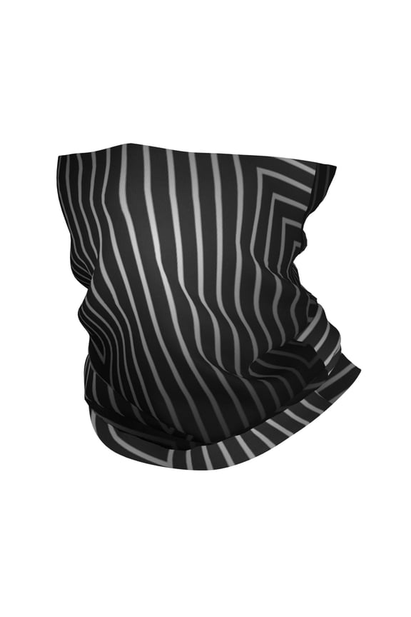 Cooling Neck Gaiter Face Cover Scarf Black Stripe Silver Protection Mask Windproof Hiking Cycling Running For Men Women